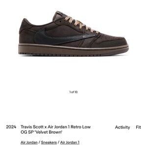 Travis Scott x Air Jordan 1 Retro Low OG SP 'Velvet Brown'